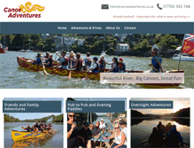 Tablet Screenshot of canoeadventures.co.uk
